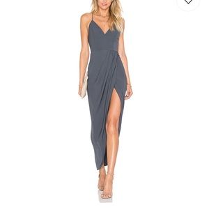 Shona Joy drape dress charcoal